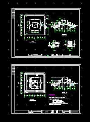 某学校景观工程跌水池大样图免费下载 - 园林绿化及施工