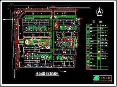 某居住小区绿化平面图免费下载与园林绿化工程施工指南